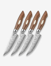 Black Wolf Series 4pcs 5 Inch Damascus Steel Steak Knife