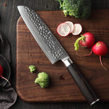 BlackHawk Series 7 Inch Damascus Steel Santoku Knife