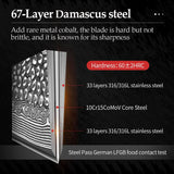 Bold Dynasty Series Damascus Steel Santoku Knife