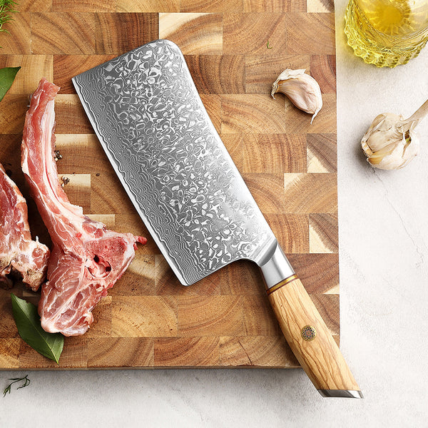 Blaze Series 7 Inch  Damascus Steel Chopping Knife