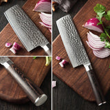 B1Z 6.8 inch 67 Layers Damascus steel Nakiri Knife Having Nature ebony wood Handle for Cutting Vegitables and Boneless Proteins