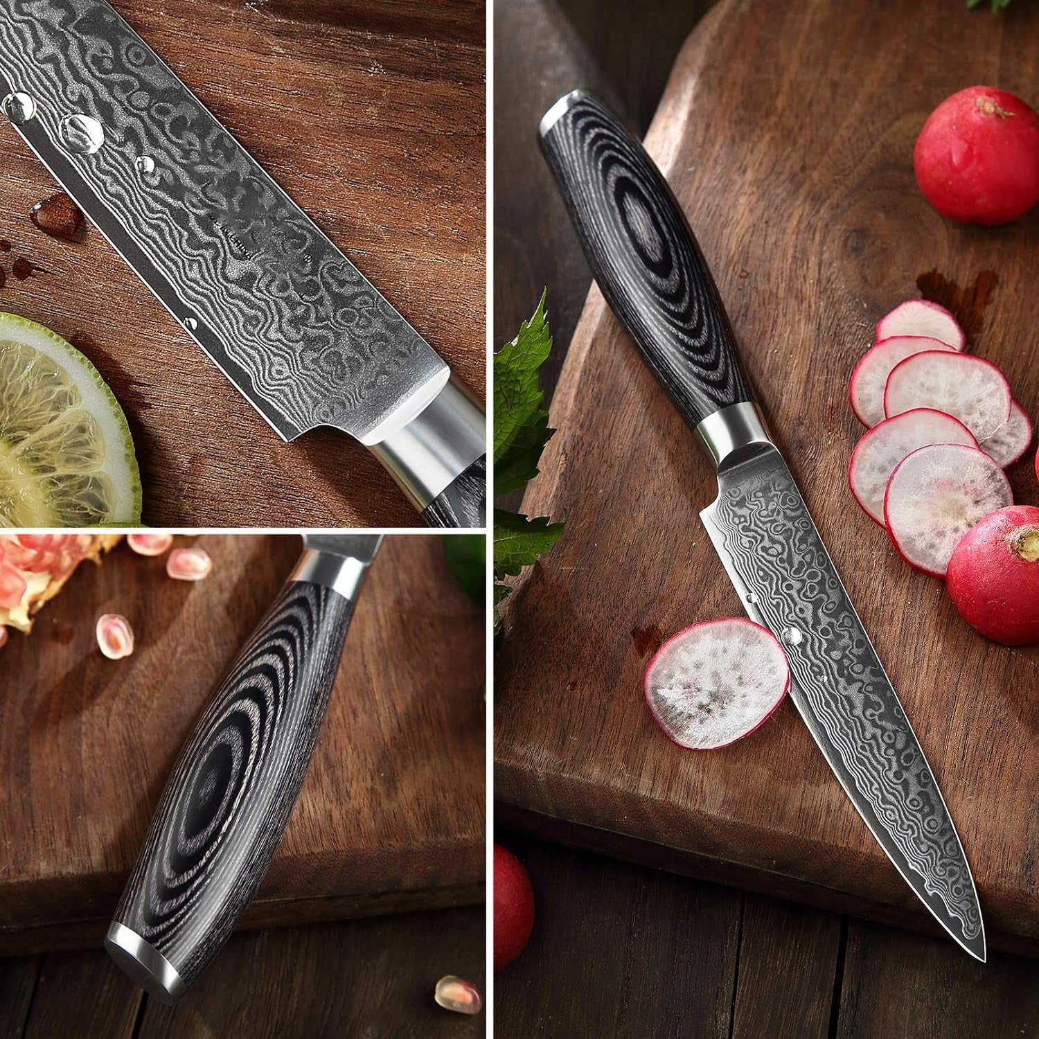 Benchmark Series 5 Inch Damascus Steel Utility Knife