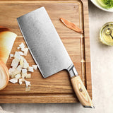 Blissful Edge Series 7.5 Inch Composite Steel Cleaver Knife Having Pakka Wood Handle