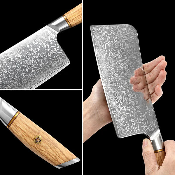 Blaze Series 7 Inch  Damascus Steel Chopping Knife