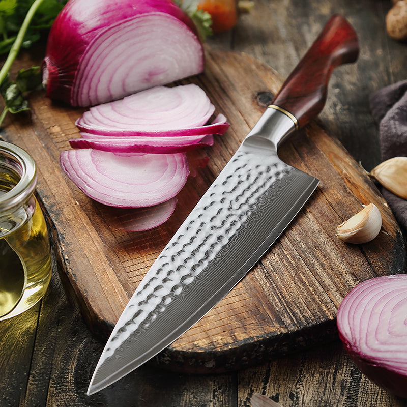 DSKK 30R: High-End Kitchen Chef Knife with Natural Rosewood Handle