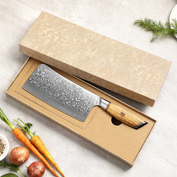 Blaze Series 7 Inch  Damascus Steel Chopping Knife