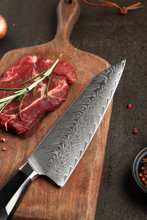 Bold Zenith Series Damascus Steel Chef Knife