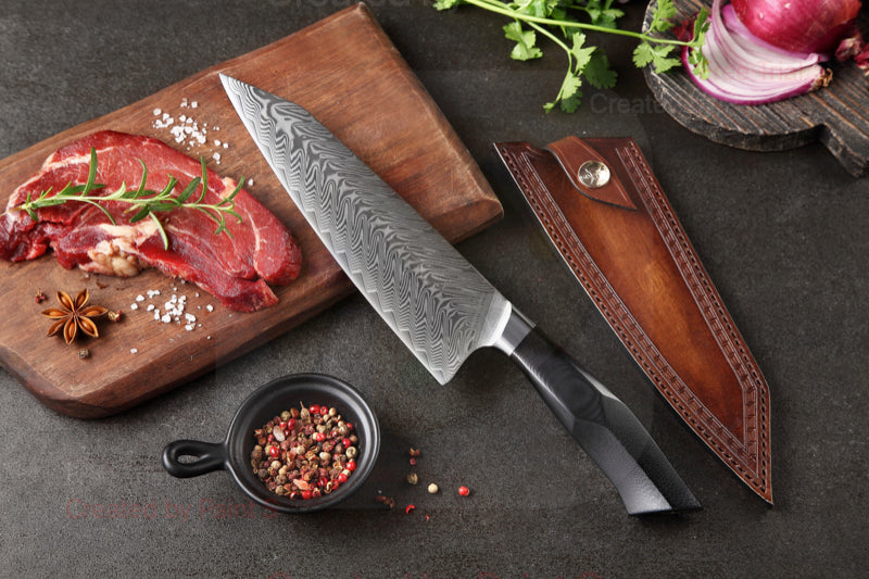 Bold Zenith Series Damascus Steel Chef Knife