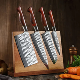 B30R 5pcs Knife Set, Having 73 Layers Damascus Steel With Powder Steel and Nature Rosewood Handle