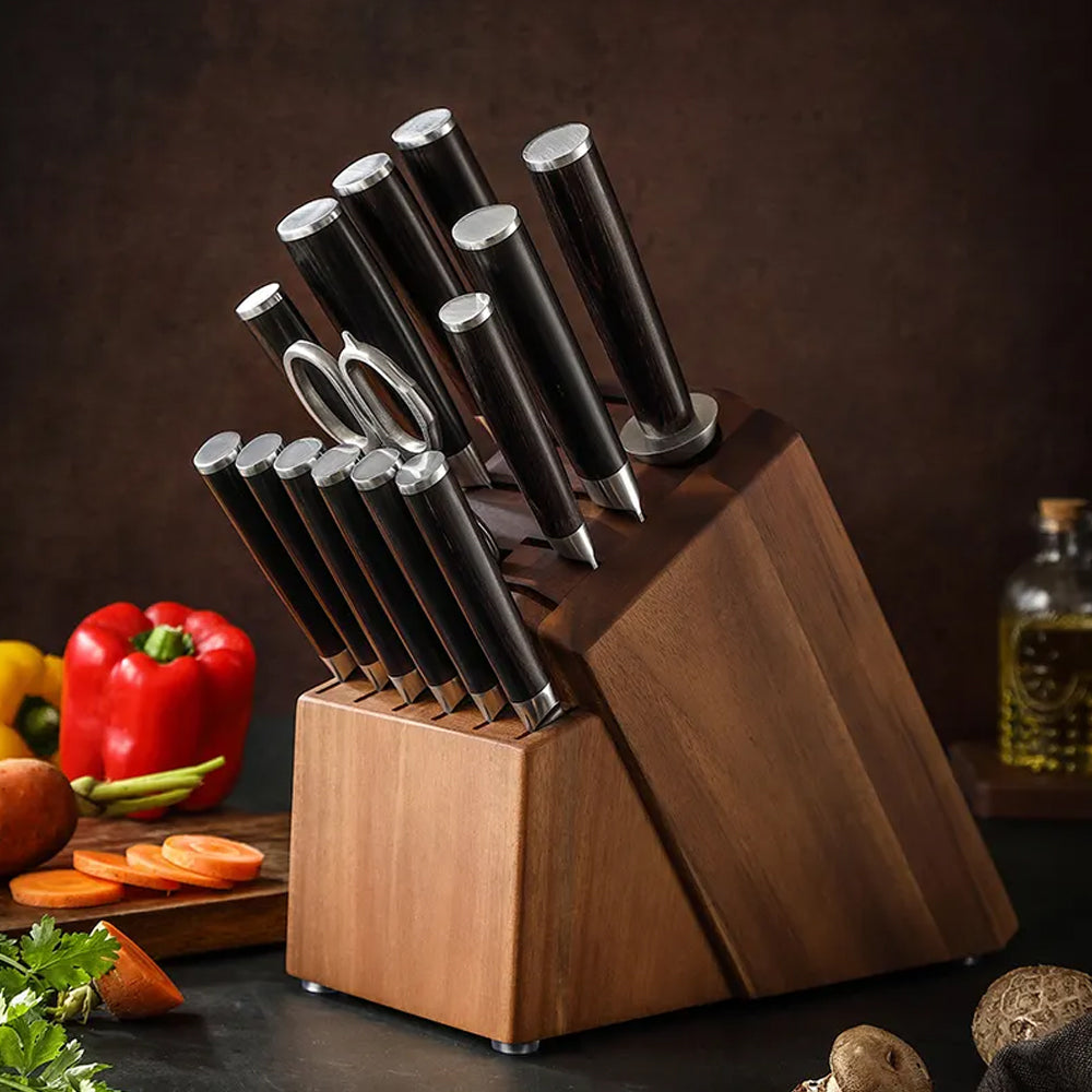 BlackHawk Series 15pcs Knife Set Having Pakka Wood Handle