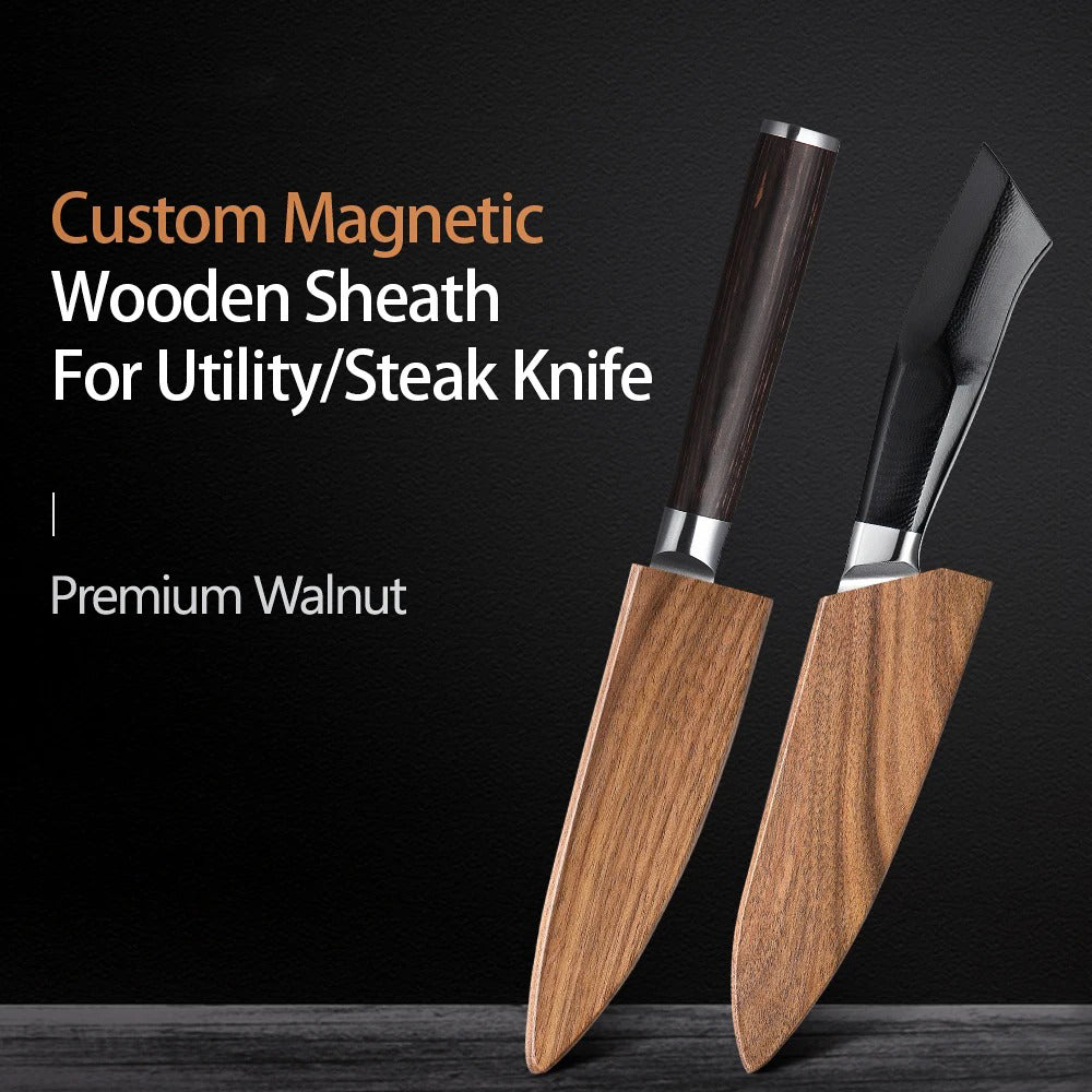 Custom Magnetic Wooden Sheath For Steak Knives