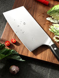 B13 Stainless 7 Inch Cleaver Knife, German 1.4116 Steel, Having Nature Ebony Wood Handle