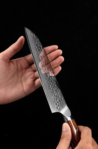 Bravo Series 7 Inch Dmascus Steel Santoku Knife