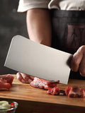 B13 Stainless 7 Inch Bone Chopper, German 1.4116 Steel, Having Nature Ebony Wood Handle